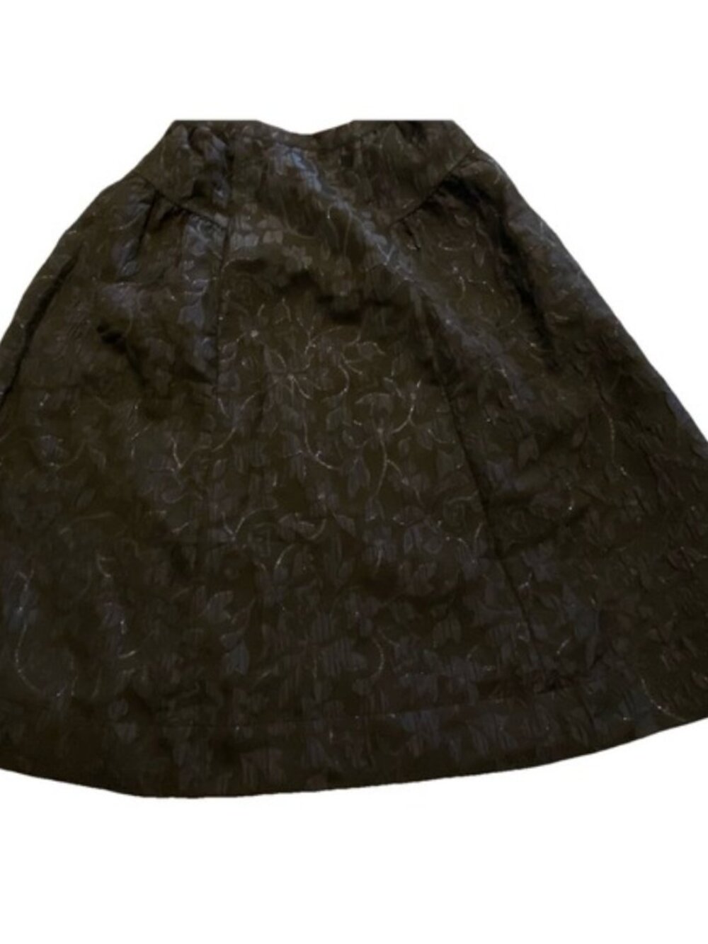 Scoop Women's S (4-6) Night Sky With Blue Shimmer Floral Jacquard Midi‎ Skirt